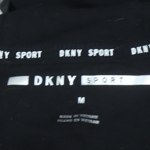 DKNY Sport Women's Black Short Sleeve Hoodie Dress Size M