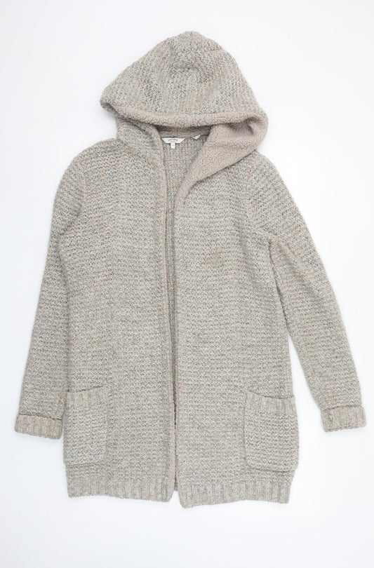 FatFace Women’s Beige Long Sleeve Hooded Cardigan Size 8