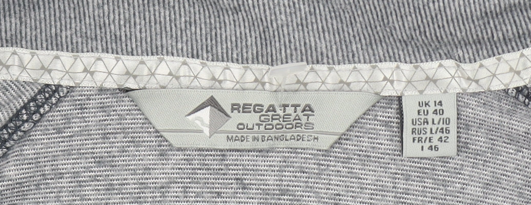 Regatta Great Outdoors Womens Grey 1/2 Zip Pullover Sweatshirt UK 14