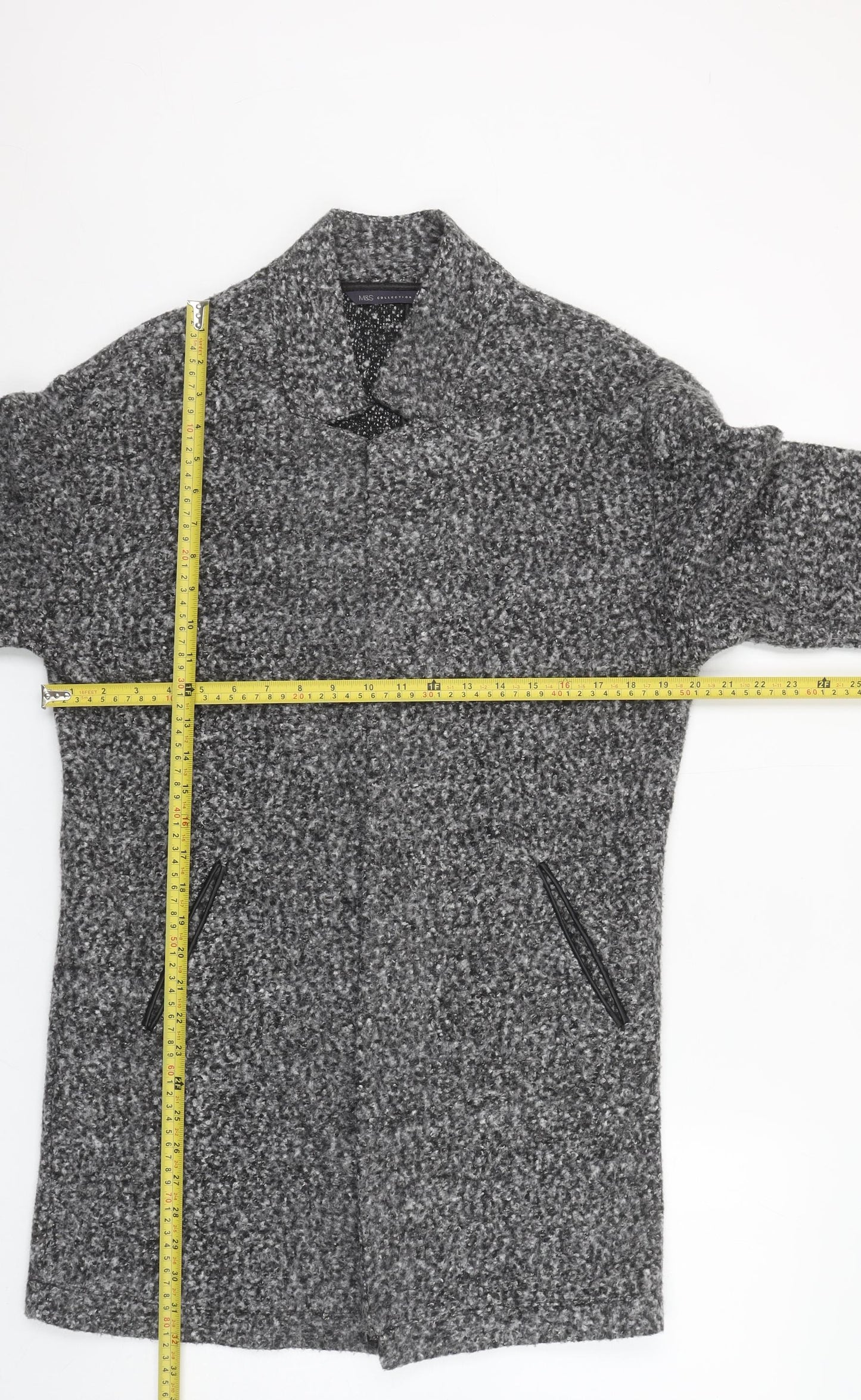 Marks and Spencer Women’s Grey Collared Knit Cardigan Size 12