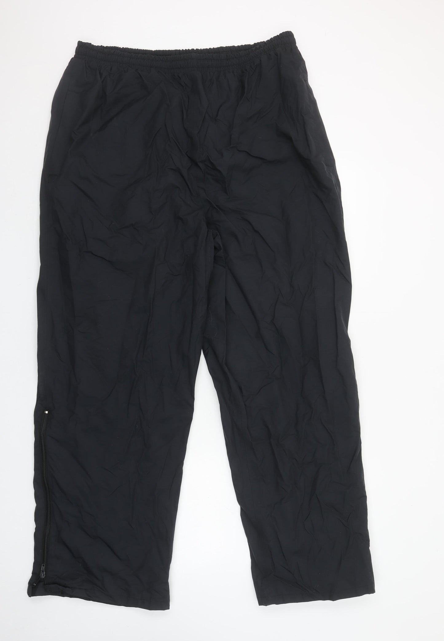 SCANDA Men's Black 2XL Waterproof Rain Trousers with Ankle Zip