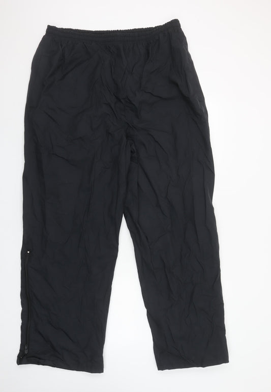 SCANDA Men's Black 2XL Waterproof Rain Trousers with Ankle Zip