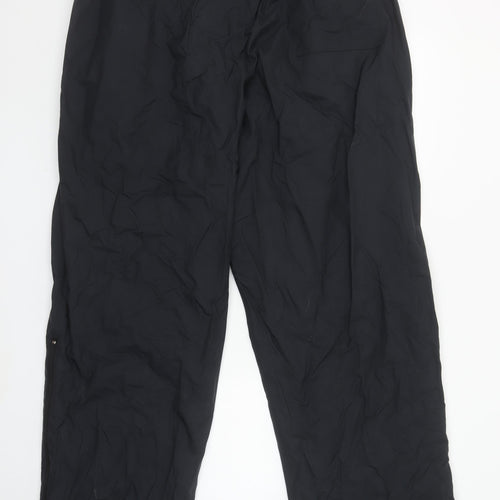 SCANDA Men's Black 2XL Waterproof Rain Trousers with Ankle Zip