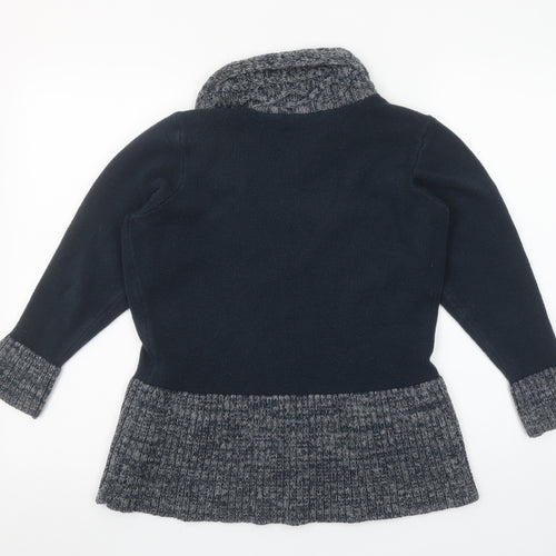 Roman Blue Knit Long Sleeve Pullover Jumper Size XL