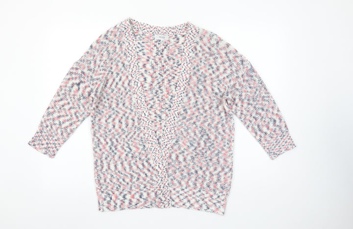 Fórmula Joven Women's Multicoloured Knit V-Neck Cardigan Size 12