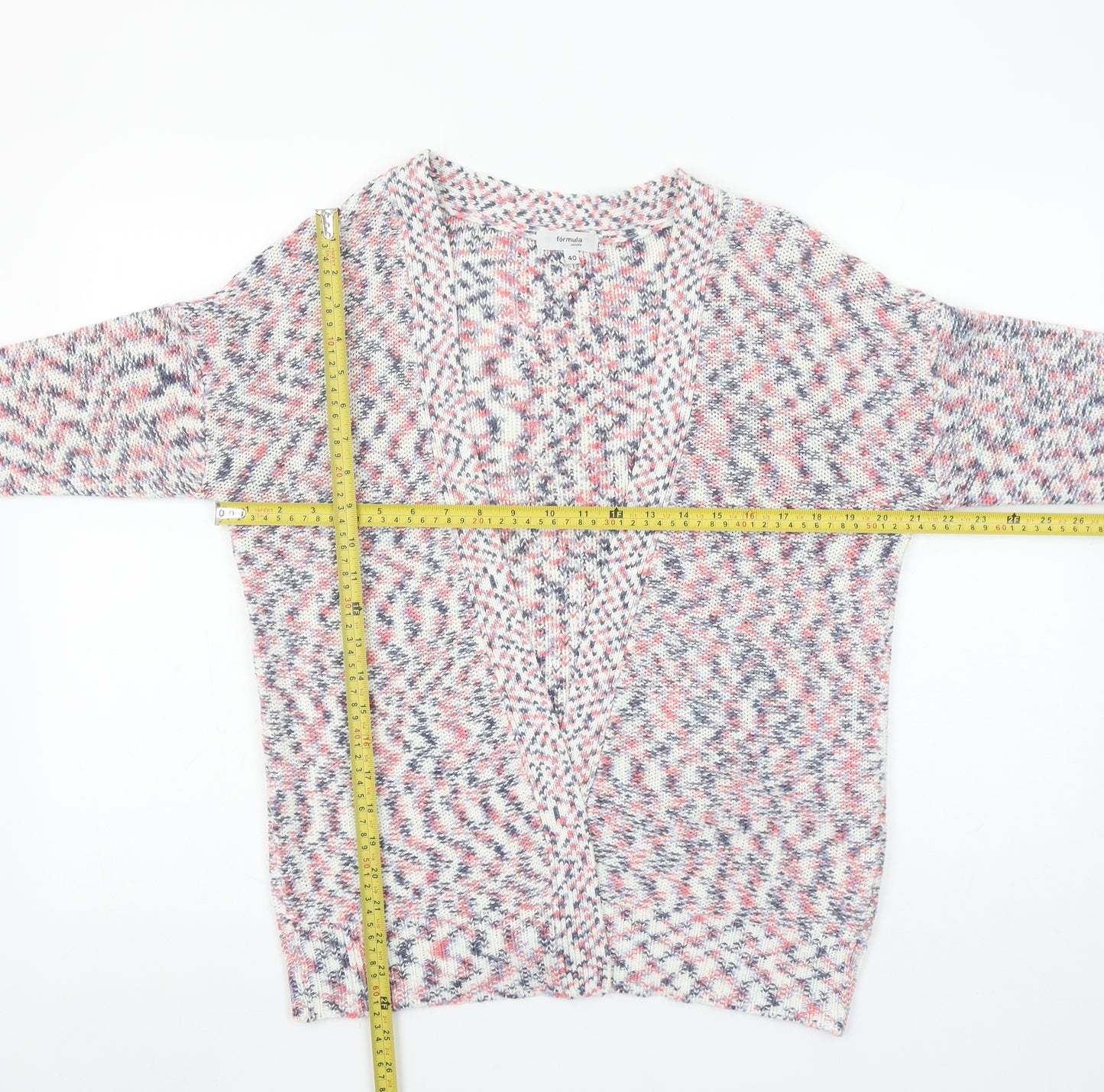 Fórmula Joven Women's Multicoloured Knit V-Neck Cardigan Size 12