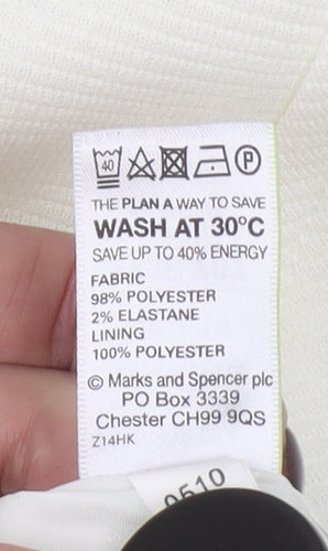 Marks and Spencer Women Ivory Size 16 Tailored Blazer Jacket