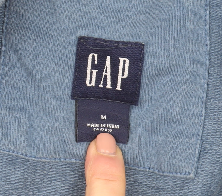 GAP Men's Blue Full Zip Cotton Hoodie Jacket Size M