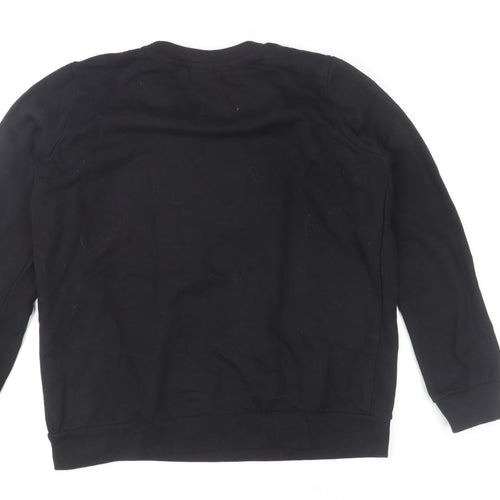 Pep&Co Women's Black Cotton Blend Pullover Sweatshirt Size 8