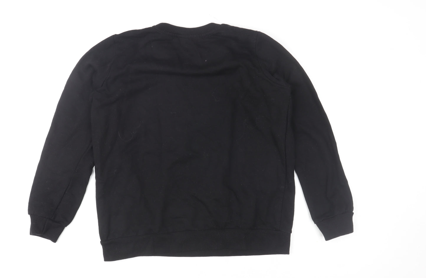 Pep&Co Women's Black Cotton Blend Pullover Sweatshirt Size 8