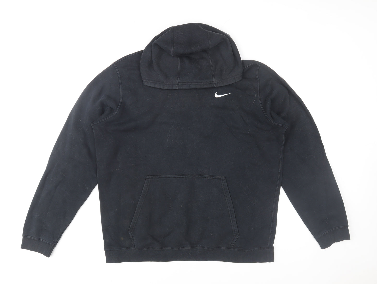 Nike Men’s Black Pullover Hoodie XL Fleece Cotton Blend