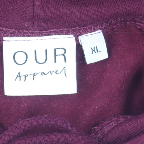 OUR Apparel Women's Burgundy 'Love is Love' Pullover Hoodie XL