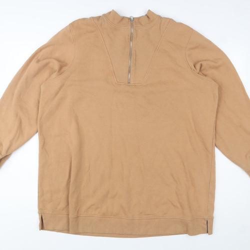 Simply Be Women’s Beige 1/2 Zip Pullover Sweatshirt Size 22