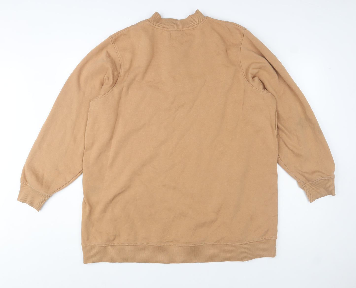 Simply Be Women’s Beige 1/2 Zip Pullover Sweatshirt Size 22