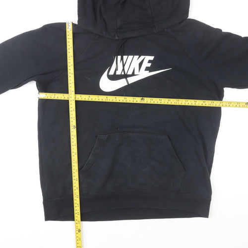 Nike Mens Black Pullover Hoodie M Regular Fit Fleece Sportswear