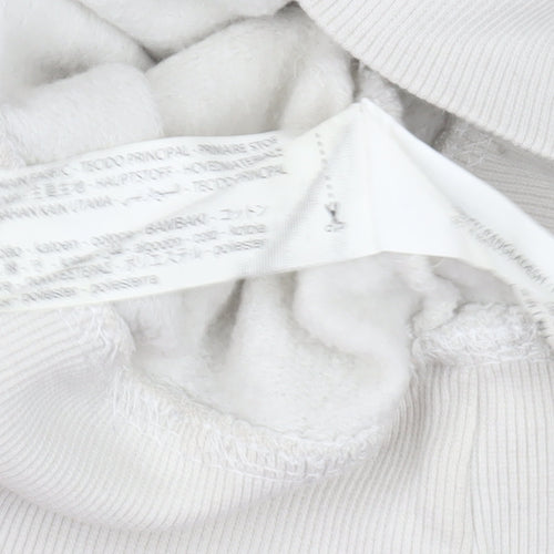 Zara Women Beige Crew Neck Pullover Sweatshirt Small Cotton Blend