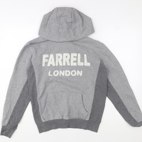 Farrell London Men's Grey Pullover Hoodie Size S Regular Fit Logo