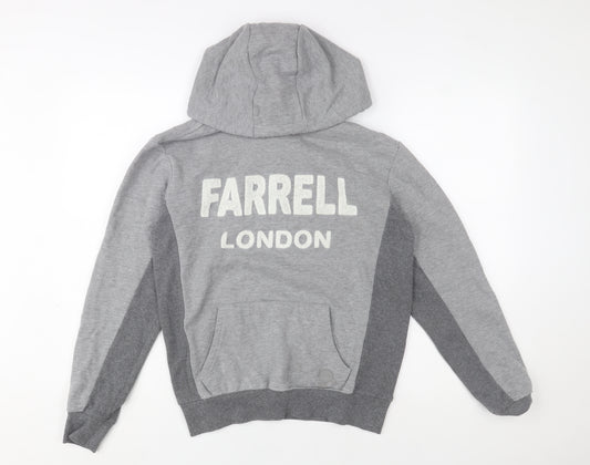 Farrell London Men's Grey Pullover Hoodie Size S Regular Fit Logo