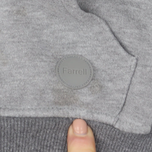 Farrell London Men's Grey Pullover Hoodie Size S Regular Fit Logo