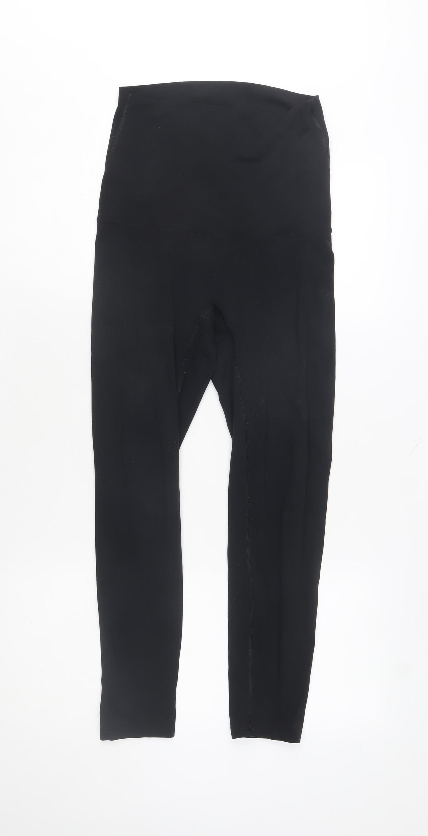 LuxeSoft Women's Black Slim Fit Ankle Leggings L Stretch Moisture Wicking Activewear