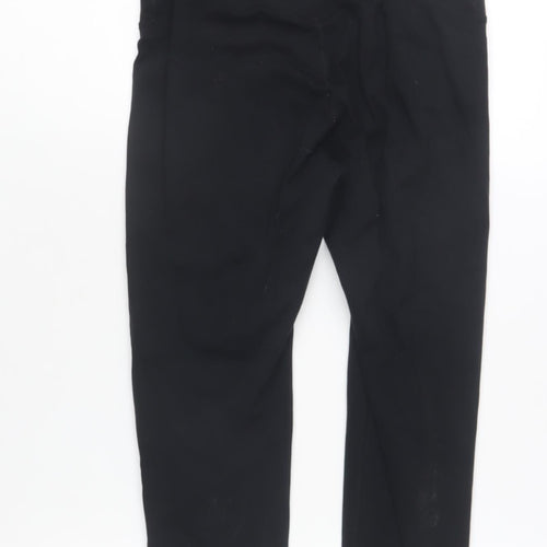 LuxeSoft Women's Black Slim Fit Ankle Leggings L Stretch Moisture Wicking Activewear