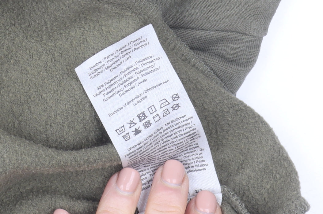 Jack & Jones Men's Green Regular Fit Graphic Cotton Sweatshirt Size S