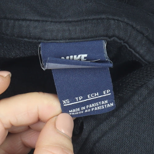 Nike Men's Black Pullover Hoodie XS Regular Fit Fleece Sportswear