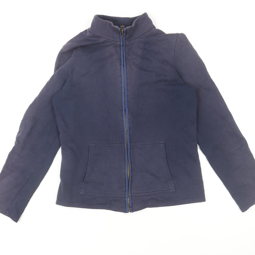 Laura Ashley Women’s Blue Cotton Petite Full Zip Jacket Size S