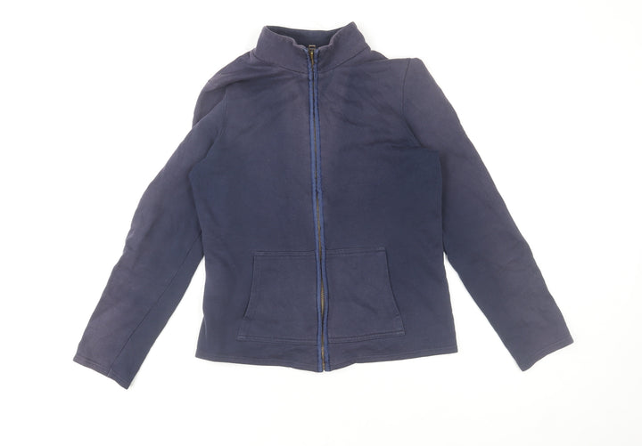 Laura Ashley Women’s Blue Cotton Petite Full Zip Jacket Size S
