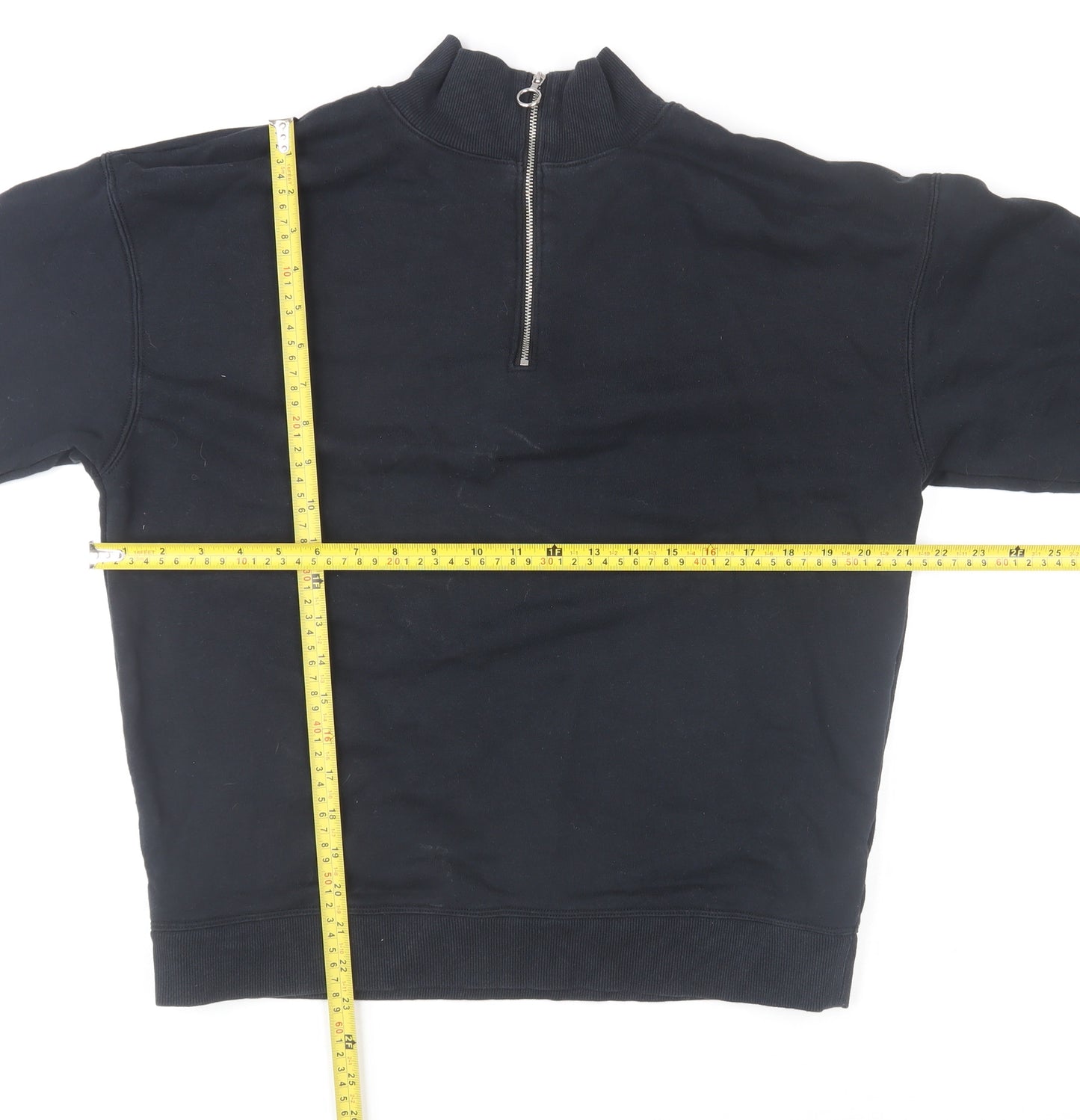 Marks and Spencer Women Black 1/2 Zip Pullover Sweatshirt Size 10