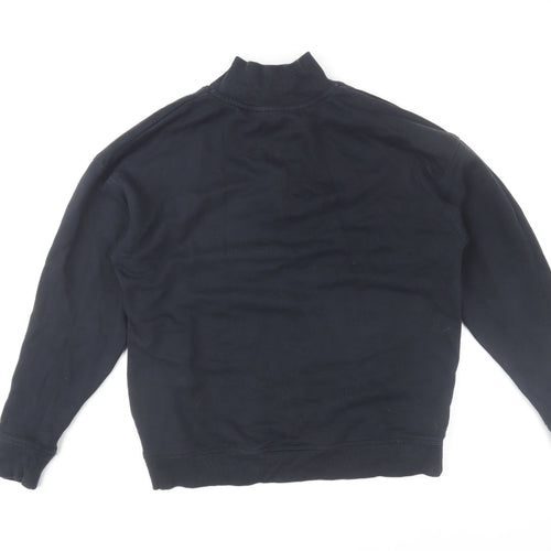 Marks and Spencer Women Black 1/2 Zip Pullover Sweatshirt Size 10