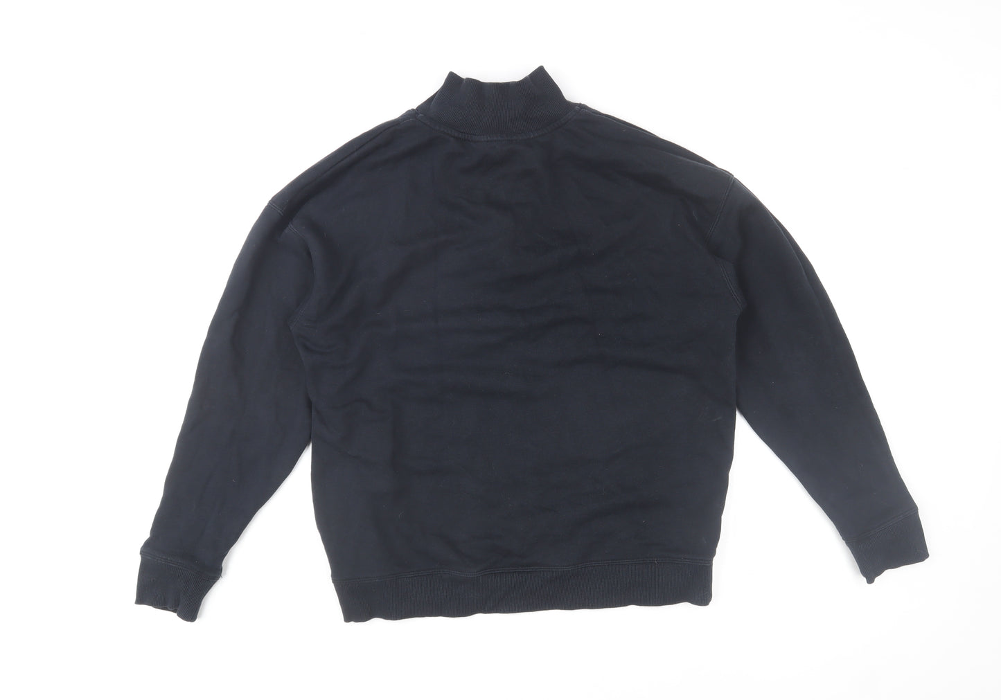 Marks and Spencer Women Black 1/2 Zip Pullover Sweatshirt Size 10