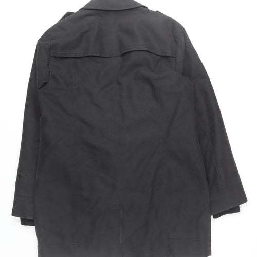 Original Penguin Men’s Black L Pea Coat Cotton Blend Winter Jacket