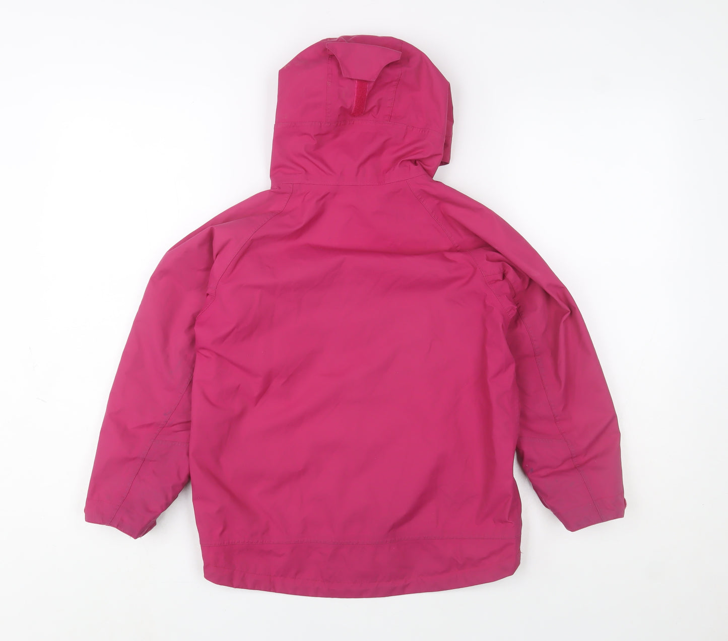 Quechua Girls Pink Hooded Waterproof Rain Coat Jacket 6 Years