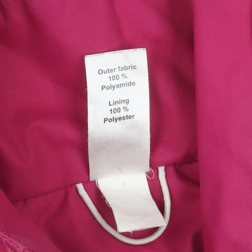 Quechua Girls Pink Hooded Waterproof Rain Coat Jacket 6 Years