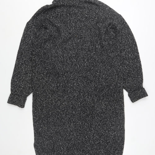 H&M Womens Grey Roll Neck Chunky Knit Jumper Size S