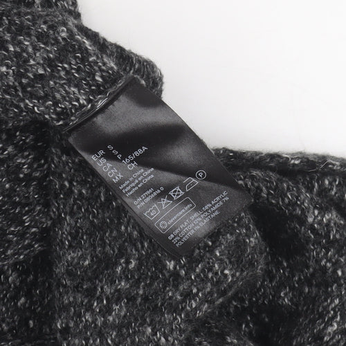 H&M Womens Grey Roll Neck Chunky Knit Jumper Size S