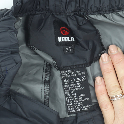 Keela Men’s Black XS Waterproof Rain Trousers Lightweight Outdoor Wear