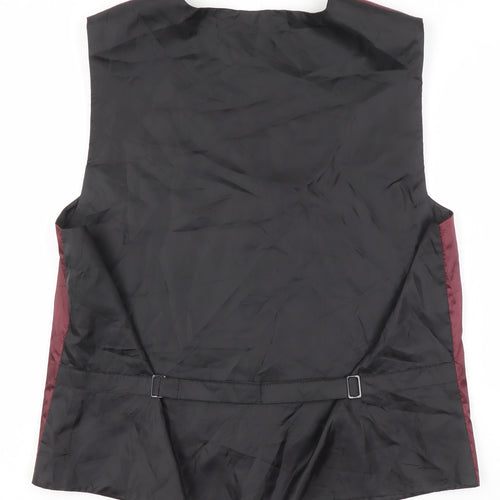 Nicole Miller New York Women Burgundy Suit Waistcoat M Classic Fit