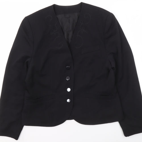 Betty Barclay Womens Black Size 12 Tailored Blazer Jacket