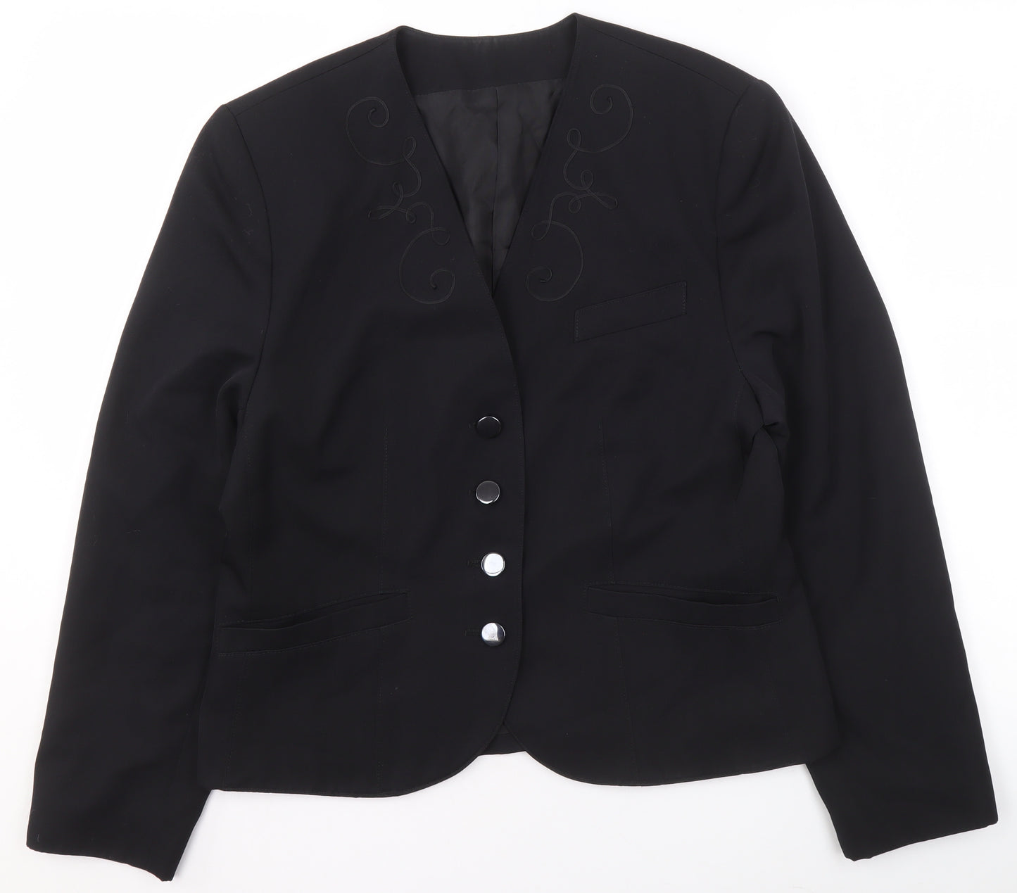 Betty Barclay Womens Black Size 12 Tailored Blazer Jacket