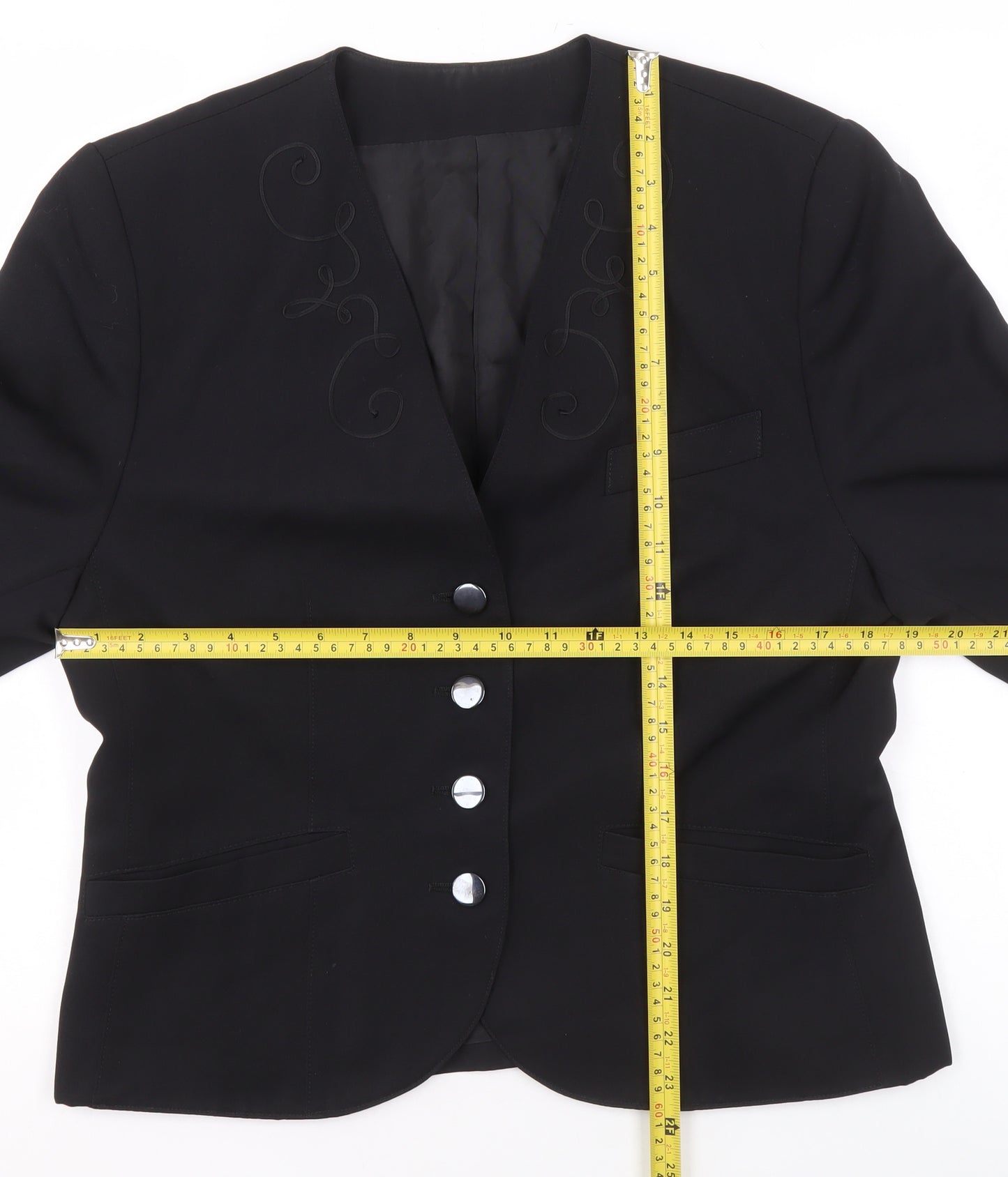 Betty Barclay Womens Black Size 12 Tailored Blazer Jacket