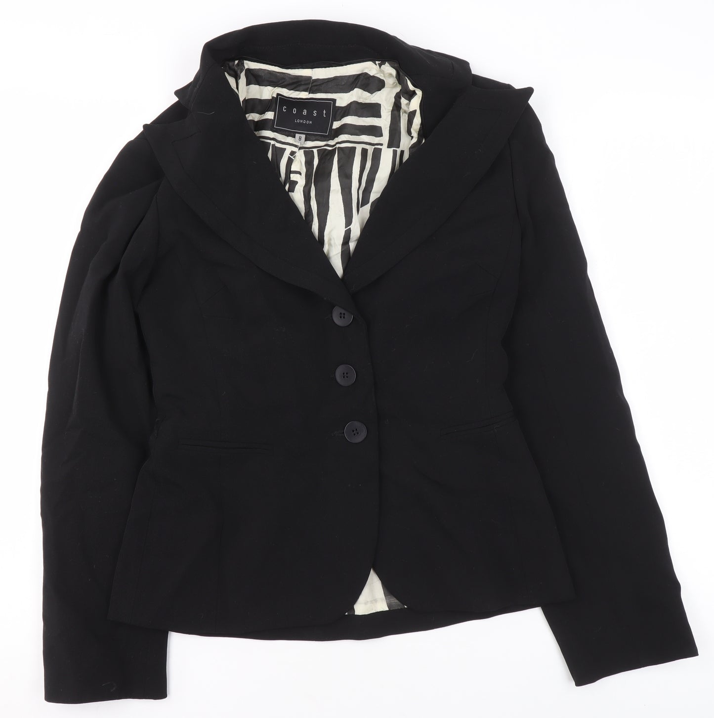 Coast Women's Black Size 8 Tailored Blazer Jacket