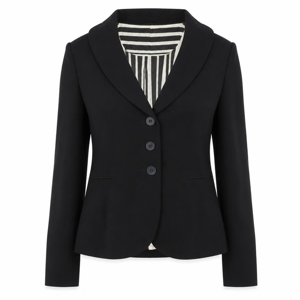 Front view of Coast Women's Black, size 8, Tailored Blazer Jacket