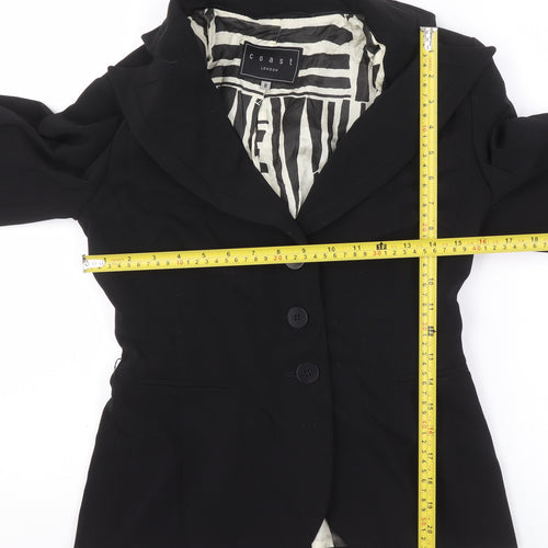 Coast Women's Black Size 8 Tailored Blazer Jacket