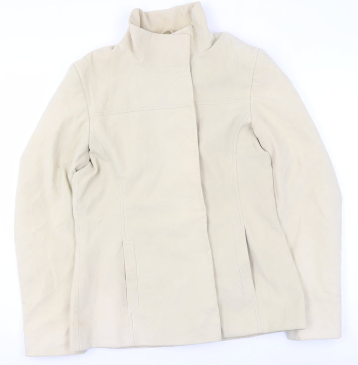 Dorothy Perkins Women’s Beige Cotton Blend Mid-Length Jacket UK 12