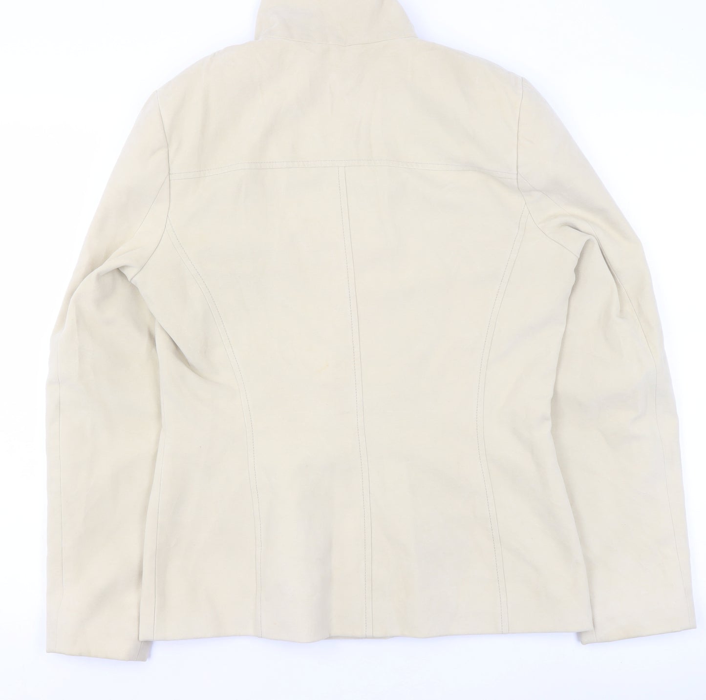 Dorothy Perkins Women’s Beige Cotton Blend Mid-Length Jacket UK 12