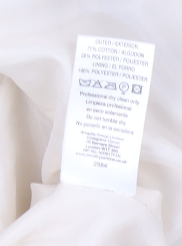 Dorothy Perkins Women’s Beige Cotton Blend Mid-Length Jacket UK 12