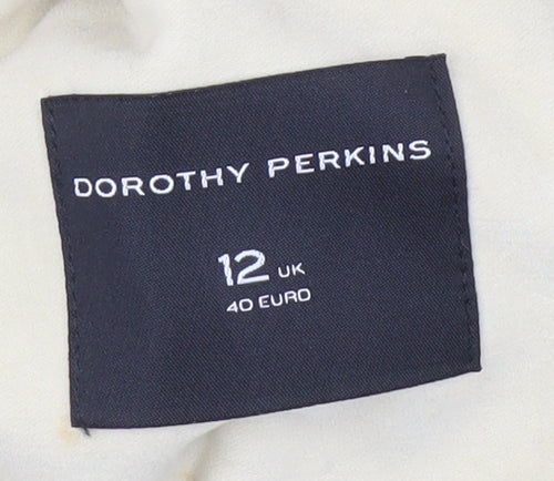 Dorothy Perkins Women’s Beige Cotton Blend Mid-Length Jacket UK 12