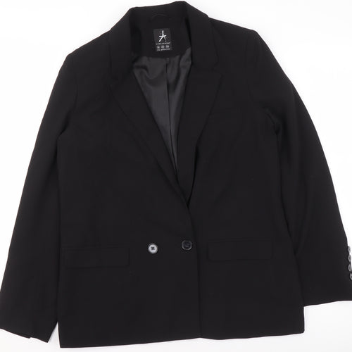 Atmosphere Women Black Size 14 Classic Single-Breasted Blazer